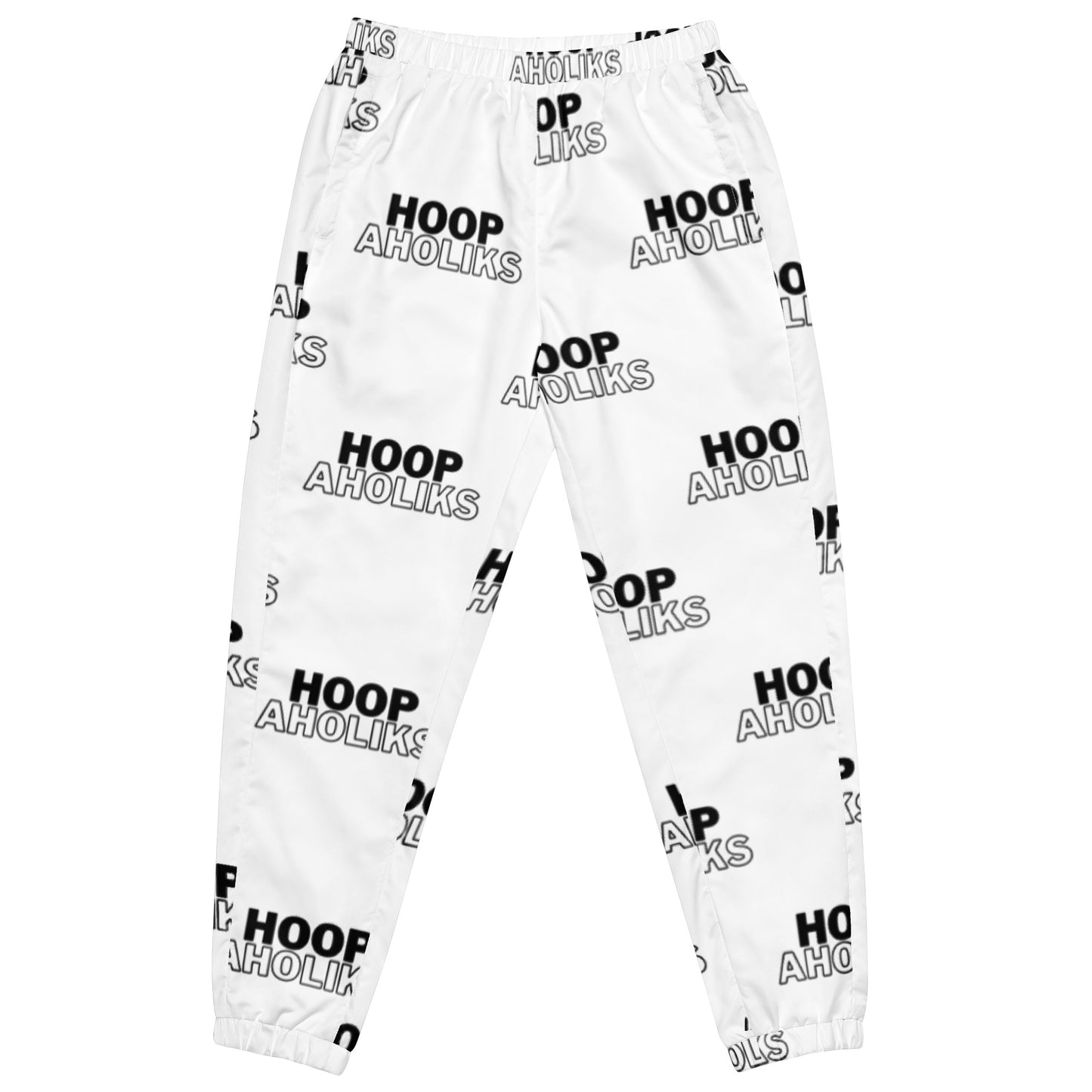 White Varsity HoopAholiks Unisex track pants